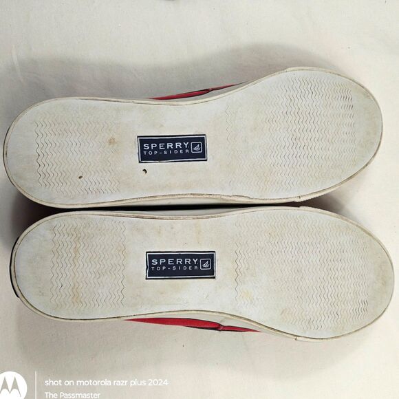 Women's SPERRY TOP-SIDER Bahama Boat Shoe Washed Canvas 2-Eye Sneakers US Size 9 - Picture 11 of 12